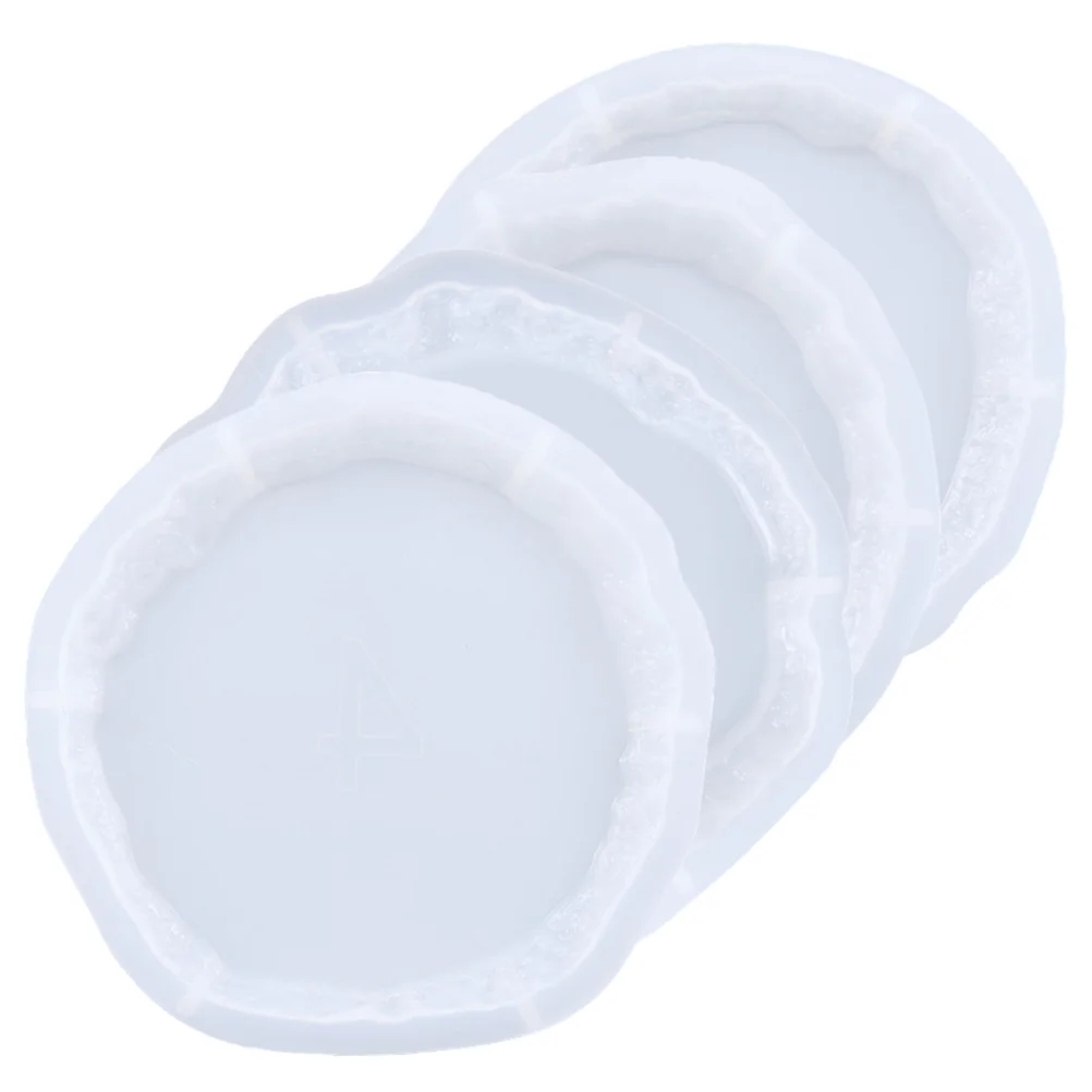 

4 Pcs Fruit Plate Mold DIY Silicone Coaster Molds Resin Square Coasters Crafts Cup Pad