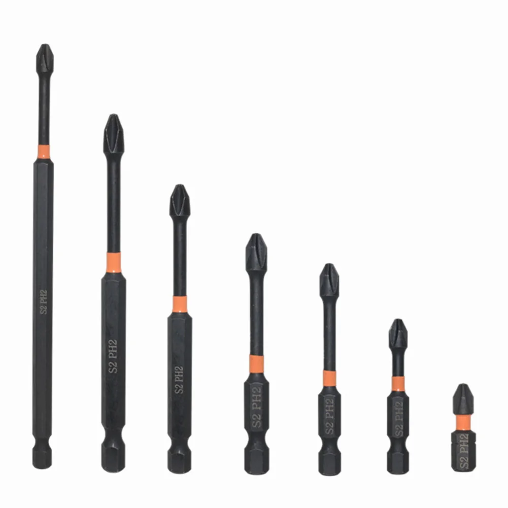 

6pcs PH2 Cross Bit Drill Head Set Professional Electric Screwdriver Bits Tips Multipurpose for Electrician Mechanic Repair Work