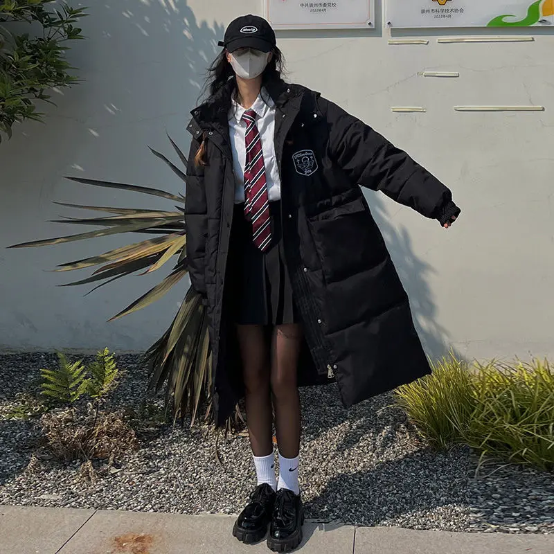 New Womens Winter Clothing Coat 2022 Parkas Super Hot Coats Hooded Long Cotton Padded Jacket Jackets  Fashion Loose