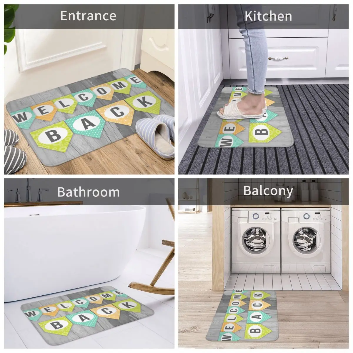 Коврик для дома кухни ванной нескользящий полиэстер |