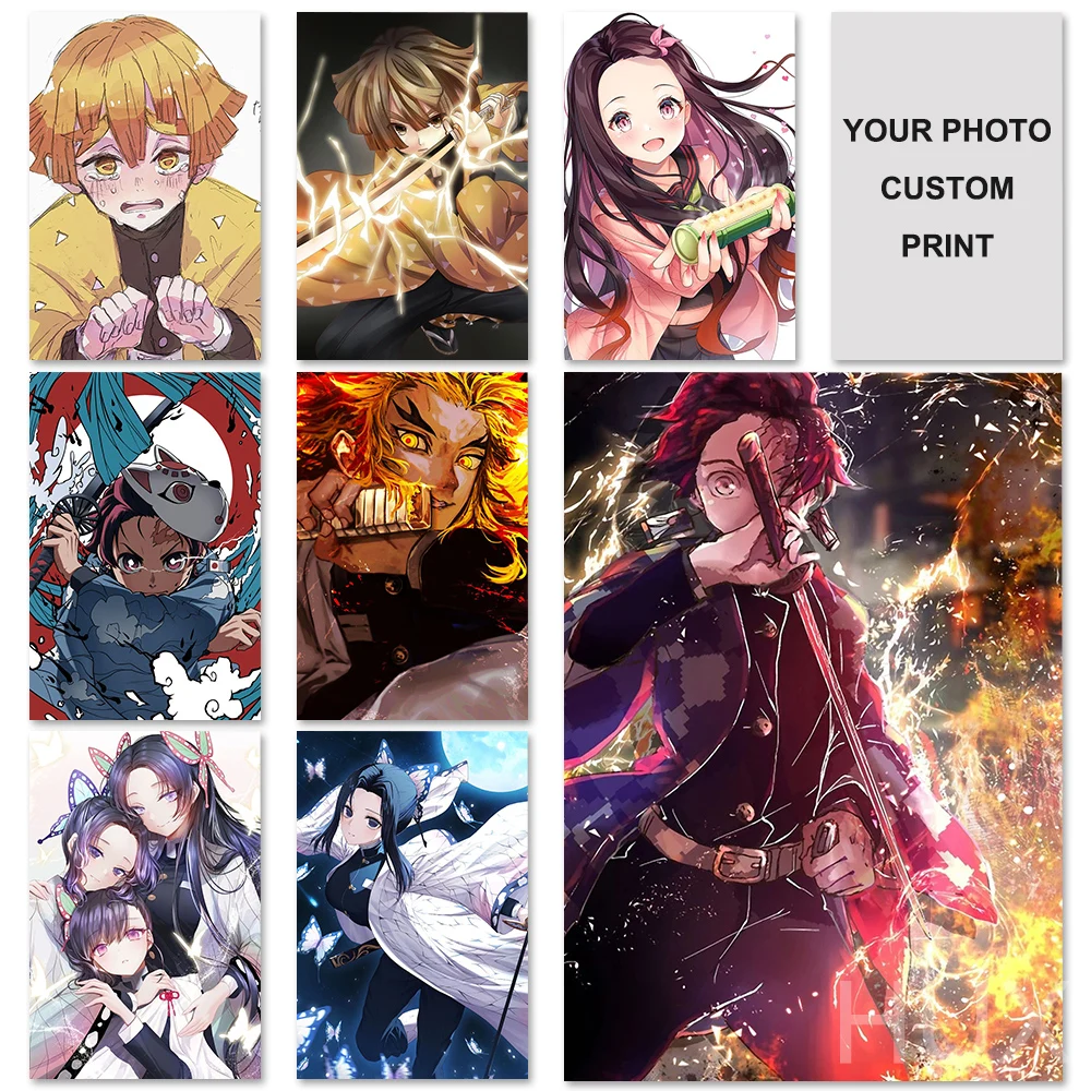 

Japanese Anime Demon Slayer Image Print Kamado Nezuko Kamado Tanjirou Canvas Poster Prints Painting Bedroom Wall Art Decor Manga