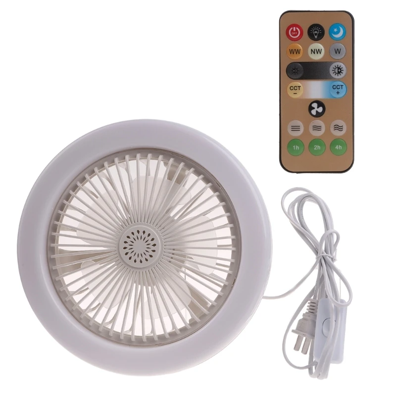 

B95D LED Ceiling Fan 30W LED Cooling Fan Chandelier Fan Brightness Speed Adjustment for Kitchen Office Plug with Remote