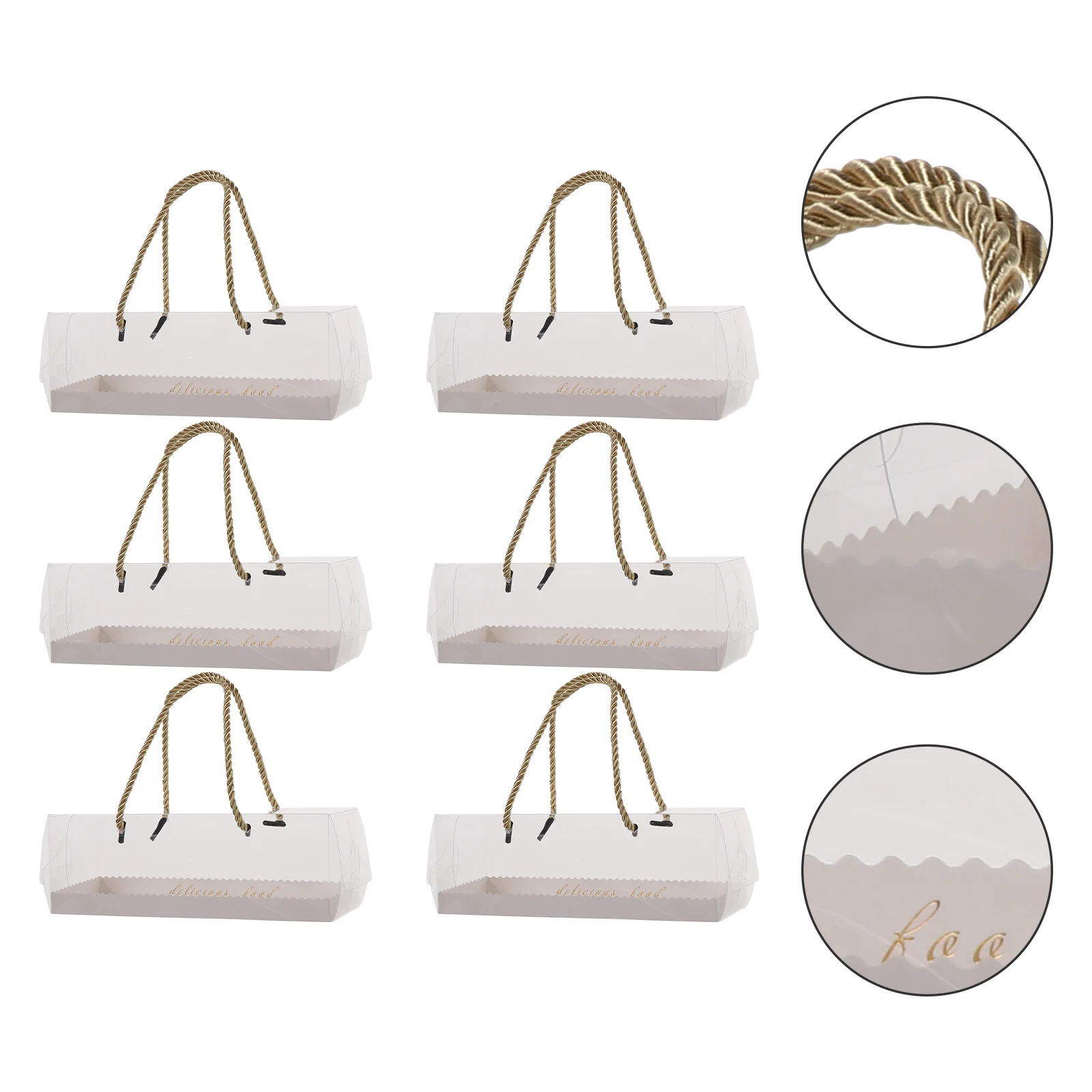 

Boxes Cake Box Cupcake Muffin Clear Pastry Donut Holder Paper Mousse Oblong Packing Bread Container Roll Keeperbakery Gift