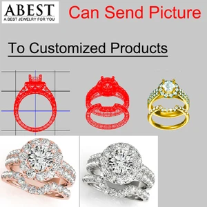 Send Your Style Picture to Customized Products Moissanite Zircon 10K 14K 18K Necklace Ring Earring Bracelet for Her/Him Gift