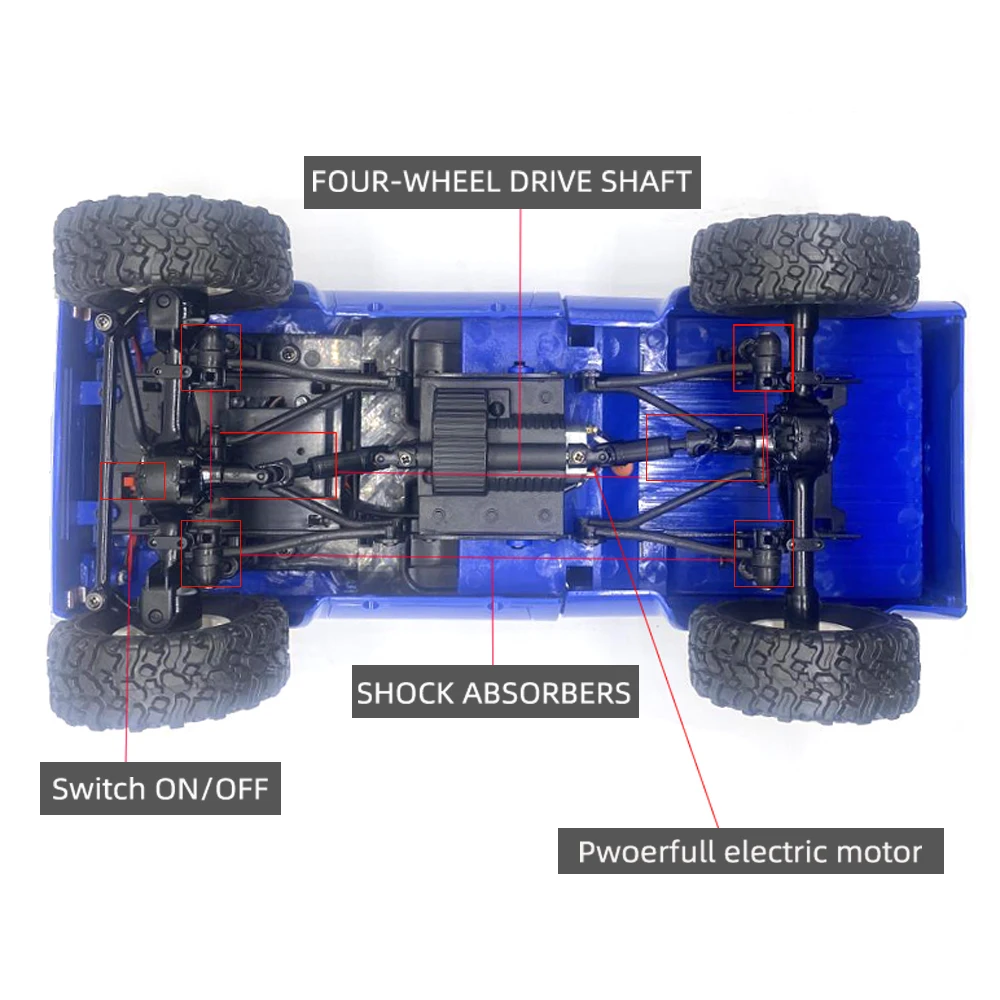 Детский полноразмерный Радиоуправляемый автомобиль 1:16 2 4G 4WD Rock Crawler
