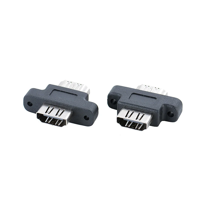 

2 шт. HDMI-совместимый переходник «мама-мама» с винтовой панелью замка, удлинитель кабеля