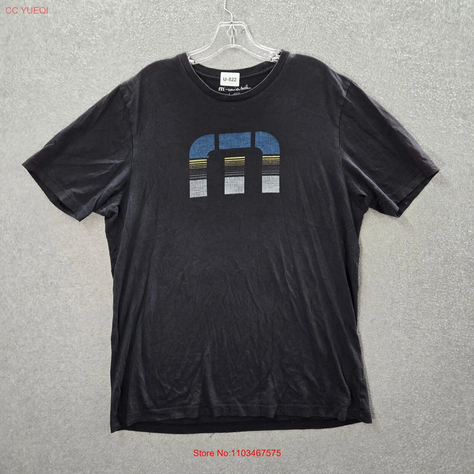 Travis Mathew Большая черная хлопковая футболка