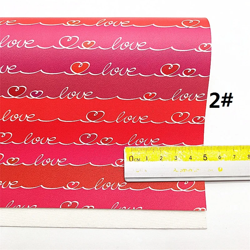 Красные блестящие кожаные листы с рисунком для влюбленных искусственная кожа