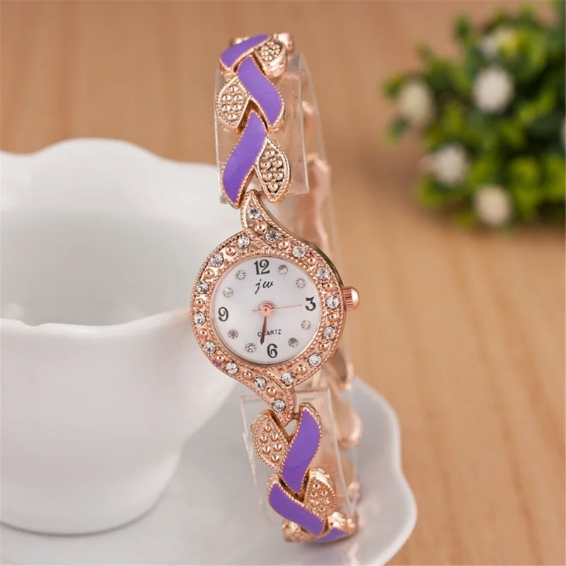 

Colorful Steel Band Alloy Quartz Watch Luxury Crystal Women Bracelet Watches Ladies Dress Wristwatches Gift Orologio Donna