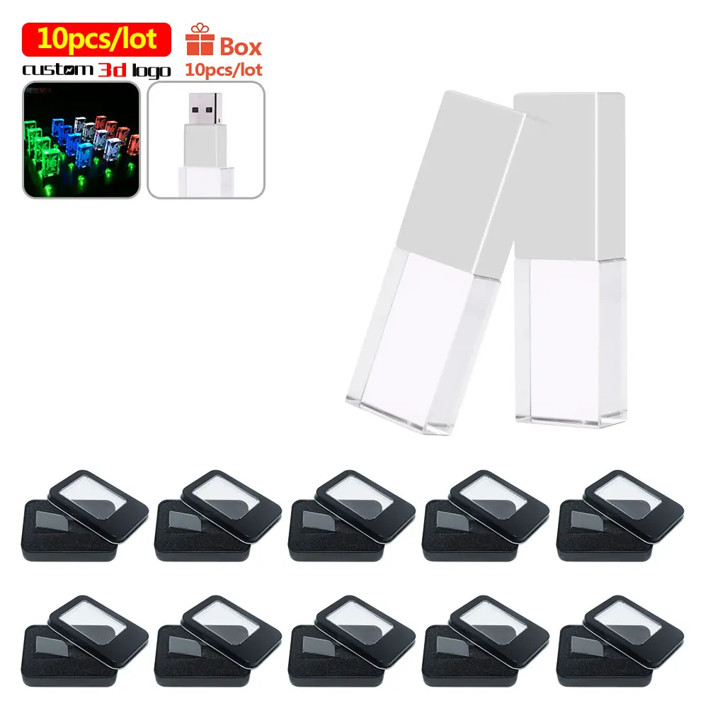 

Usb-флеш-накопитель прозрачный, 4-128 ГБ, 10 шт.