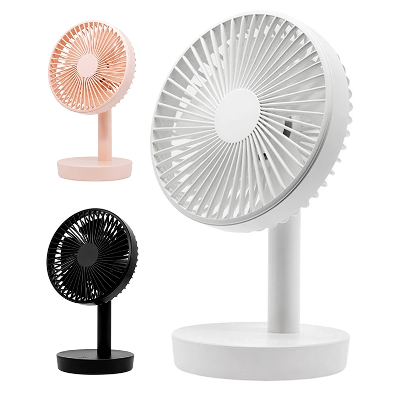 

USB Fan Portable Rechargeable Desktop Fan 150°Shaking Head Mini Electric Fan 4000Mah Low Noise For Home Bedroom