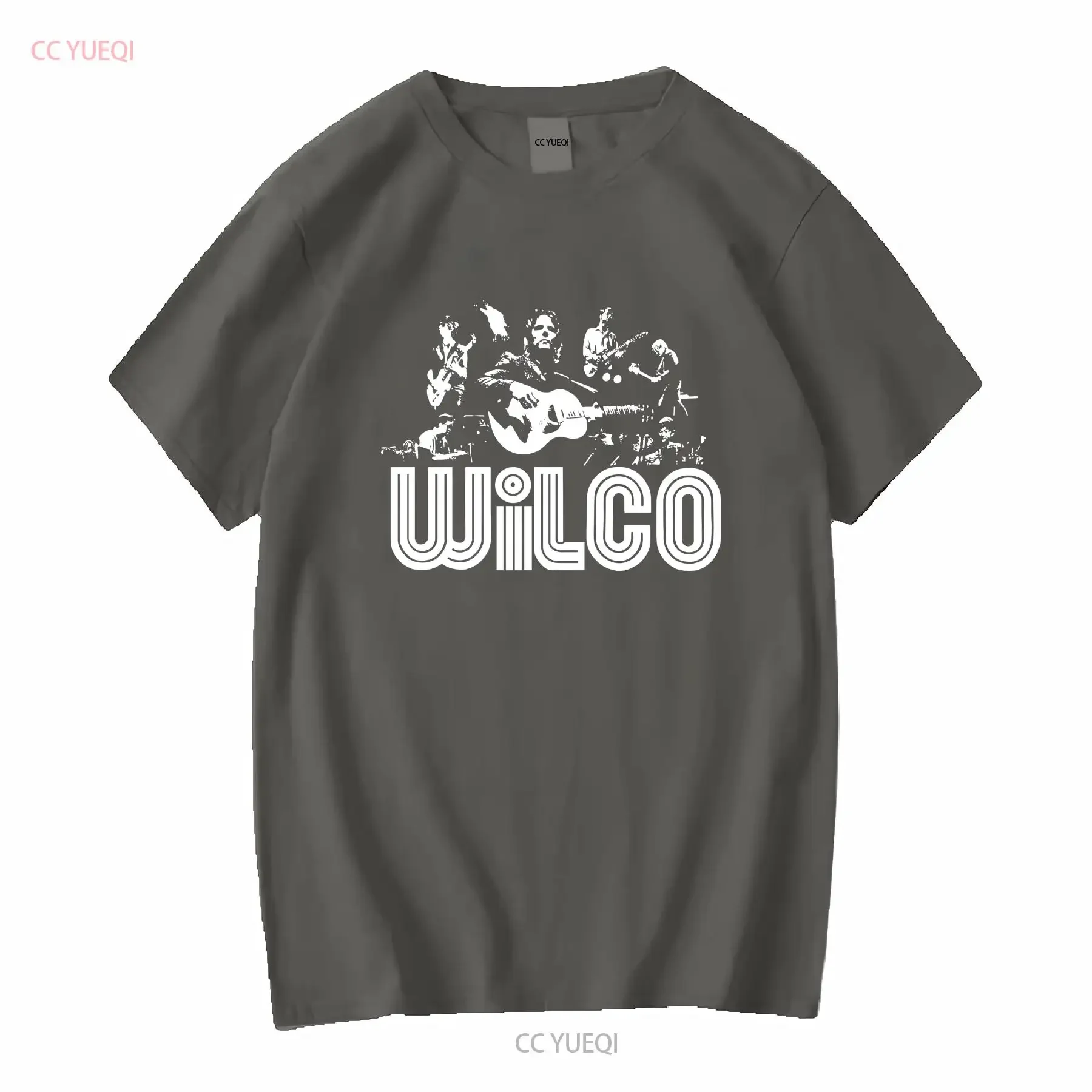 Фото Wilco Band черный член Альбом футболка мужская от S до 4XL ZC1366 винтажная стираная повседневная дизайнерская одежда графика растянутая слегка №4