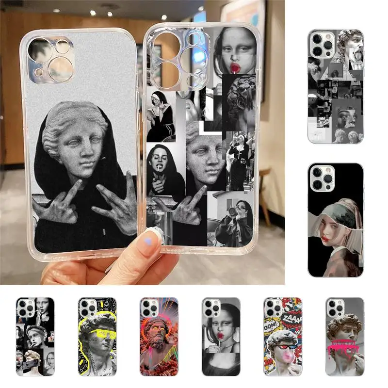 

David Mona Lisa Phone Case For Iphone 7 8 Plus X Xr Xs 11 12 13 Se2020 Mini Mobile Iphones 14 Pro Max Case