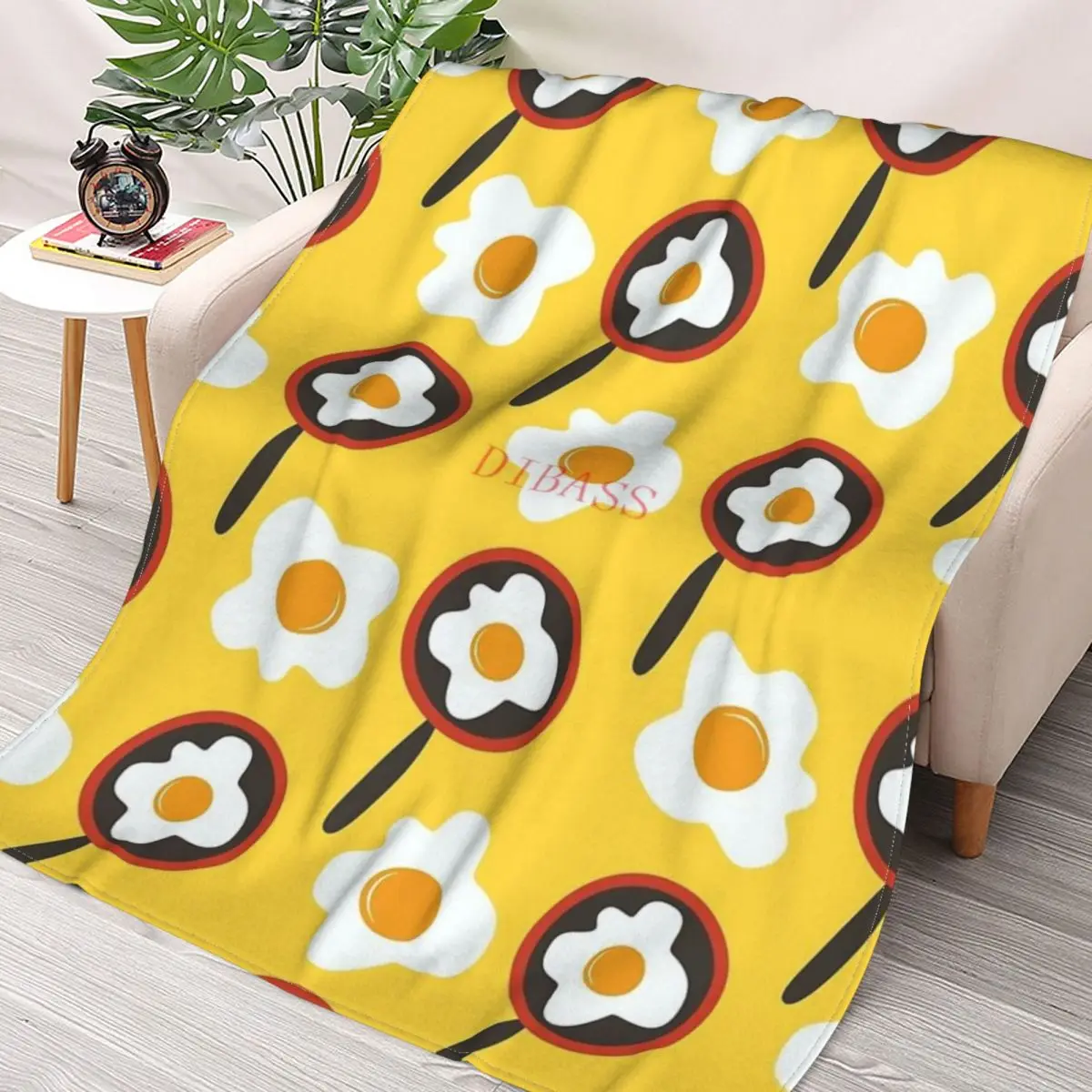 

Scrambled Eggs 3D Printed Flannel Throw Blanket