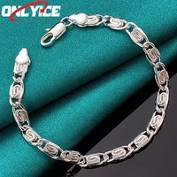 925 sterling silver oval thread bracelet ladies fashion glamour birthday party wedding engagement jewelry