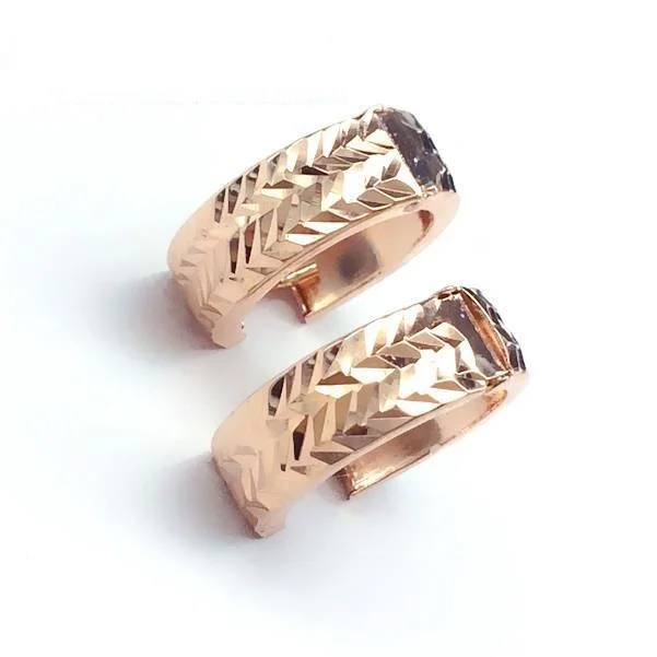 

Pure Russian Purple Gold Rose Gold Color Gold New Shiny Wide Face Starry Earrings Ear Buckle Fashion Jewelry Luxury Jewelry