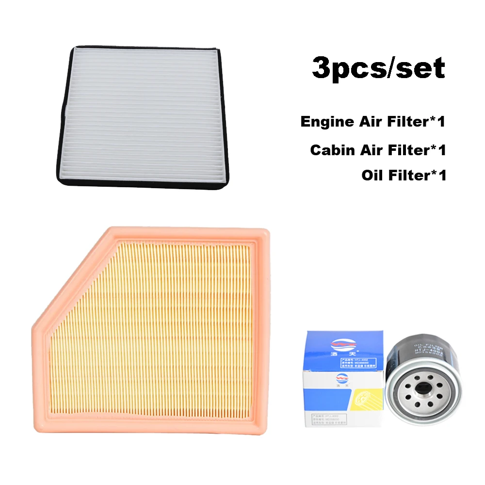 

Комплект фильтров для VGV U70 PRO 1,5 T 2022 2023 2024, 3 шт., запасные части, комплект масляных фильтров для очистки воздуха салона двигателя переменного тока, аксессуары 20008334