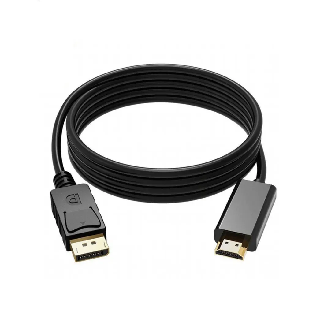 

Кабель-адаптер 1,8 м для порта дисплея DP штекер-HDMI 4K для ноутбуков ПК HD ТВ кабель-преобразователь высокая производительность черный