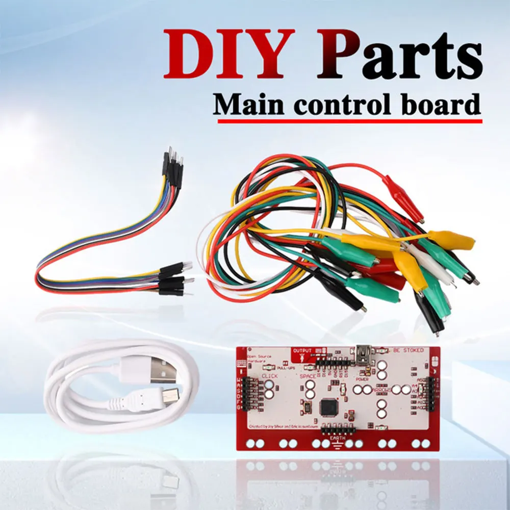 

1 комплект для основной платы управления Makey, модуль контроллера, набор «сделай сам» с зажимом для кабеля USB для Makey, практичные детские подарки