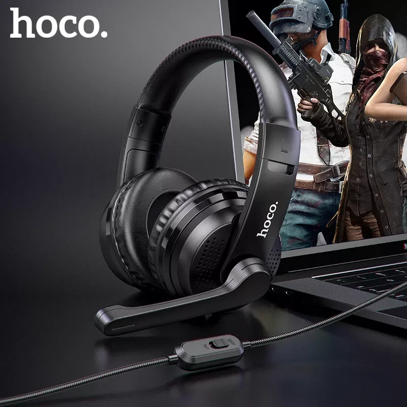 

HOCO Gaming Headset Studio DJ Headphones Stereo Over Ear Wired Headphone With Microphone For PC PS4 PS5 Xbox One Gamer With Mic