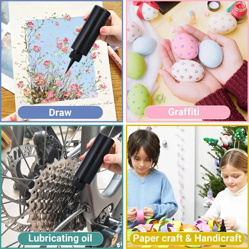 10 шт. 30-500 мл HDPE черные пластиковые цилиндрические экструзионные бутылки с