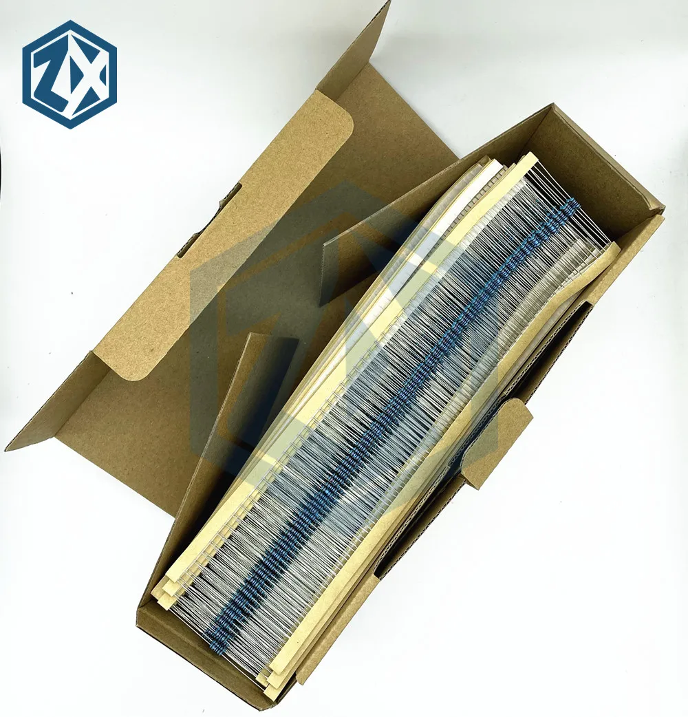 Металлический резистор 0R ~ 10M 100R 220R 330R 1K 1.5K 2.2K 3.3K 4.7K 10K 22K 47K 100K 220 330 1K5 2K3 4K7 Ом