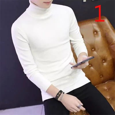 

Tide brand men's Korean version of the handsome solid color thin section long sleeve T-shirt male trend