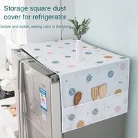 multifunctional refrigerator dust cover with storage bag printing waterproof and dustproof washing machine protective cover