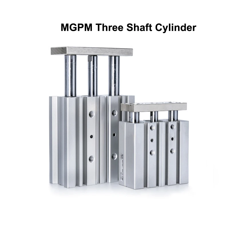

Three Shaft Cylinder Pneumatic Guided Air Cylinder Double Acting MGPM Bore 12/16/20/.../100 mm Stroke 10/20/25/.../300 mm