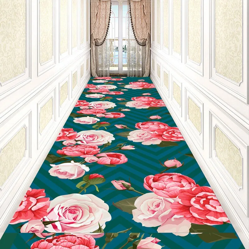 

Reese Lobby Carpets Living Room Bedroom Rug Spring Summer Decor Chinese Peony In Full Bloom Hallway Corridor Aisle Hall Entrance