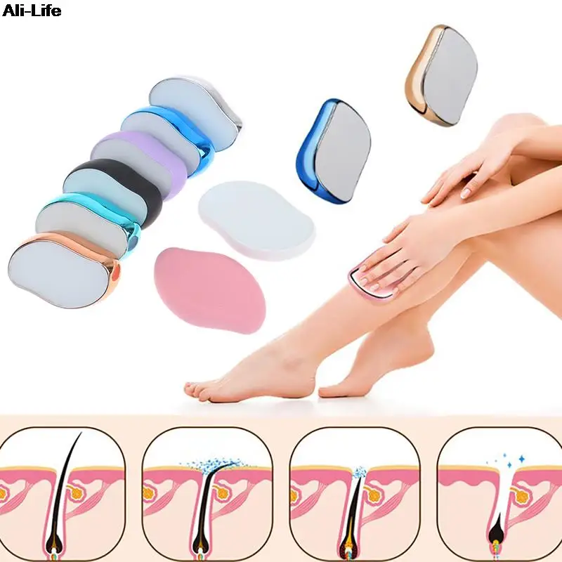 

Painless Physical Hair Removal Crystal Hair Erase Safe Easy Cleaning Reusable Body Beauty Hair Depilation Glass Shaver