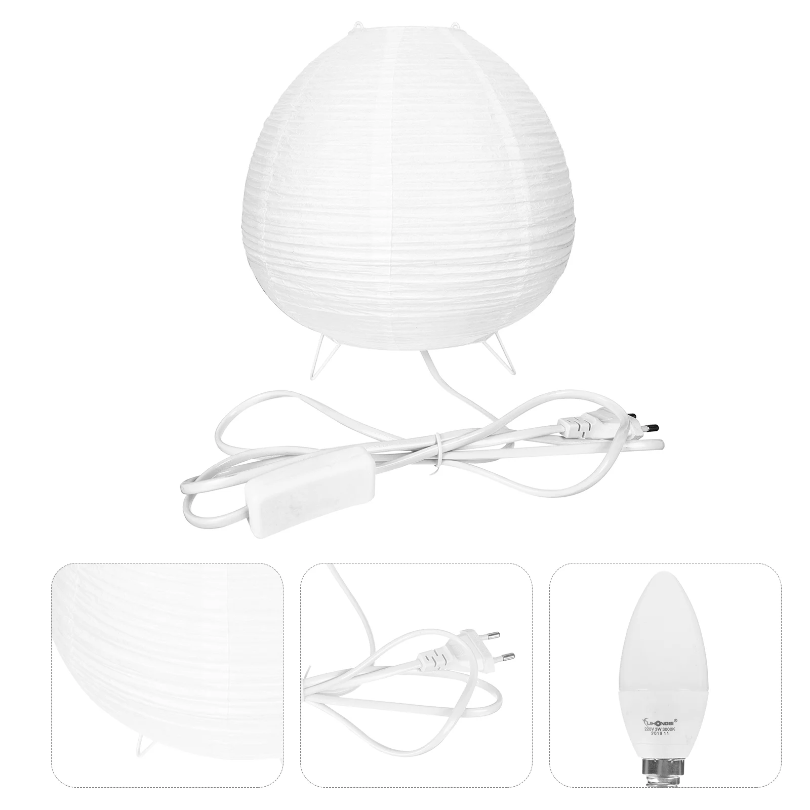 

1pc Bedside Lamp Eye-Catching Lantern Shaped Lamp for Home Plug