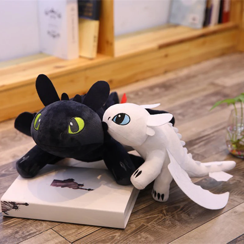 

35/45/55cm Cute Flying Dragon Toy Anime Plush Toothless Stuffed Doll Toys for Kids Adults Gift Decorative Cushion Throw Pillow
