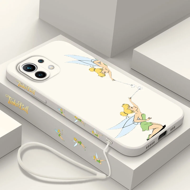 Чехол для телефона Disney Tinker Bell Xiaomi 14 13 12 11 10 T Pro Ultra Lite 5G жидкая левая веревка мягкий