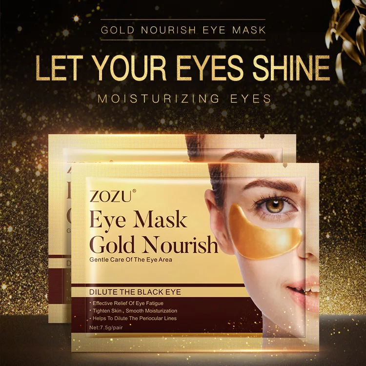 

ZOZU Skin Care 1Pair Eye Mask Gold Nourish Eye Patch Eye Care Eye Fatigue Anti-Aging Wrinkle Dark Circles