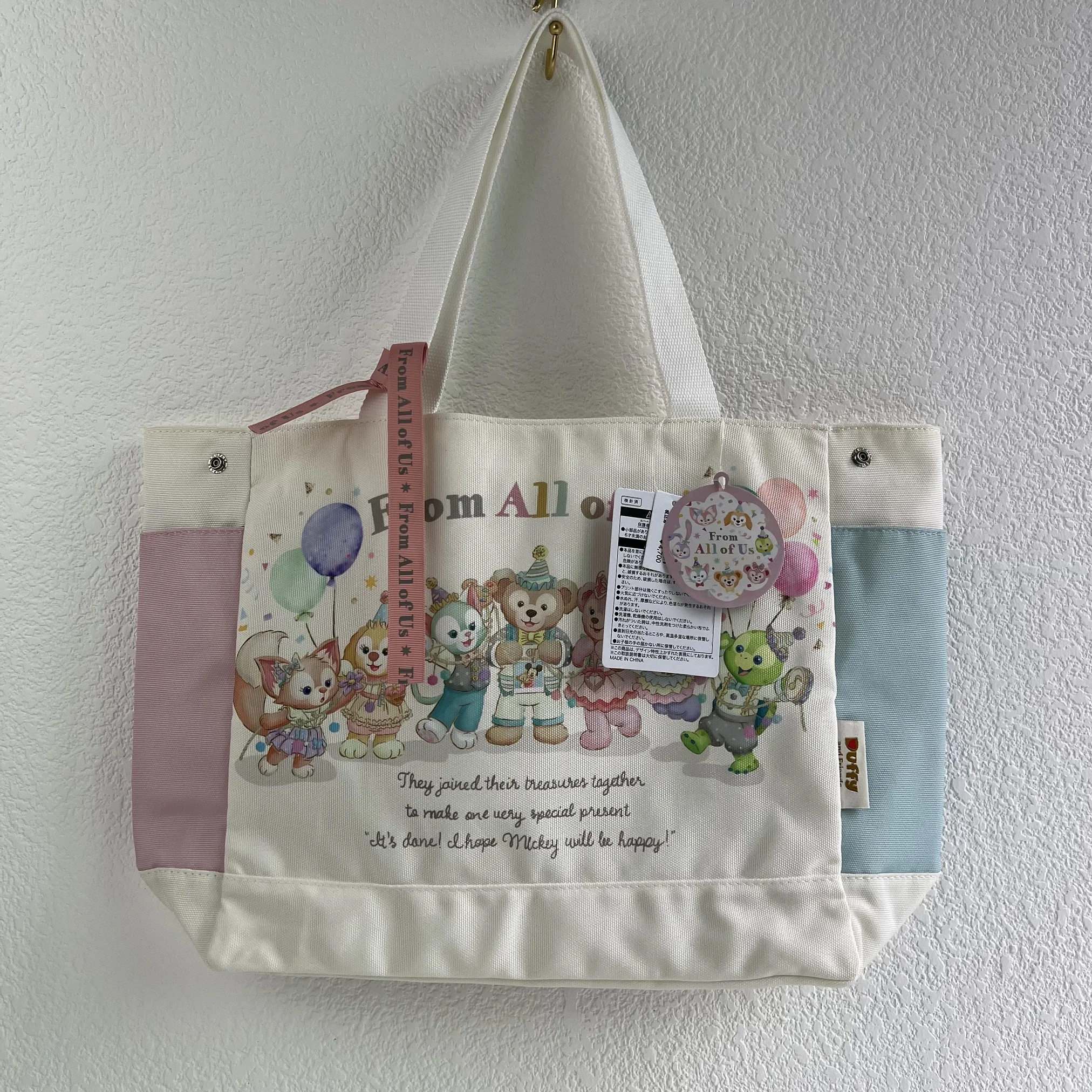 Токио Дисней Высококачественная сумка Duffy Bear StellaLou Canvas большая вместительная для