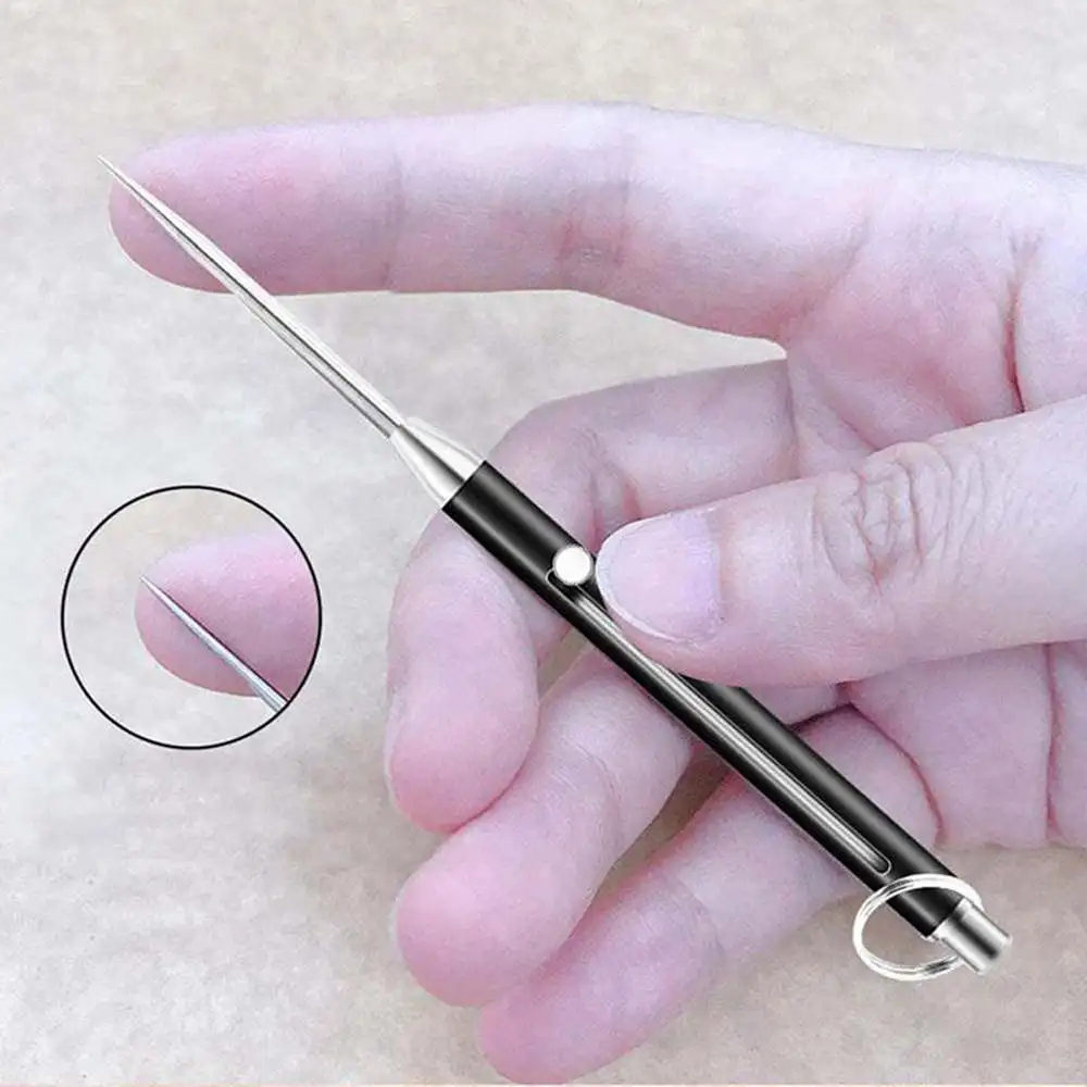 

Брелок для ключей для барбекю многофункциональный инструмент для фруктов для зубочисток самообороны из сплава уличная зубочистка для повс...