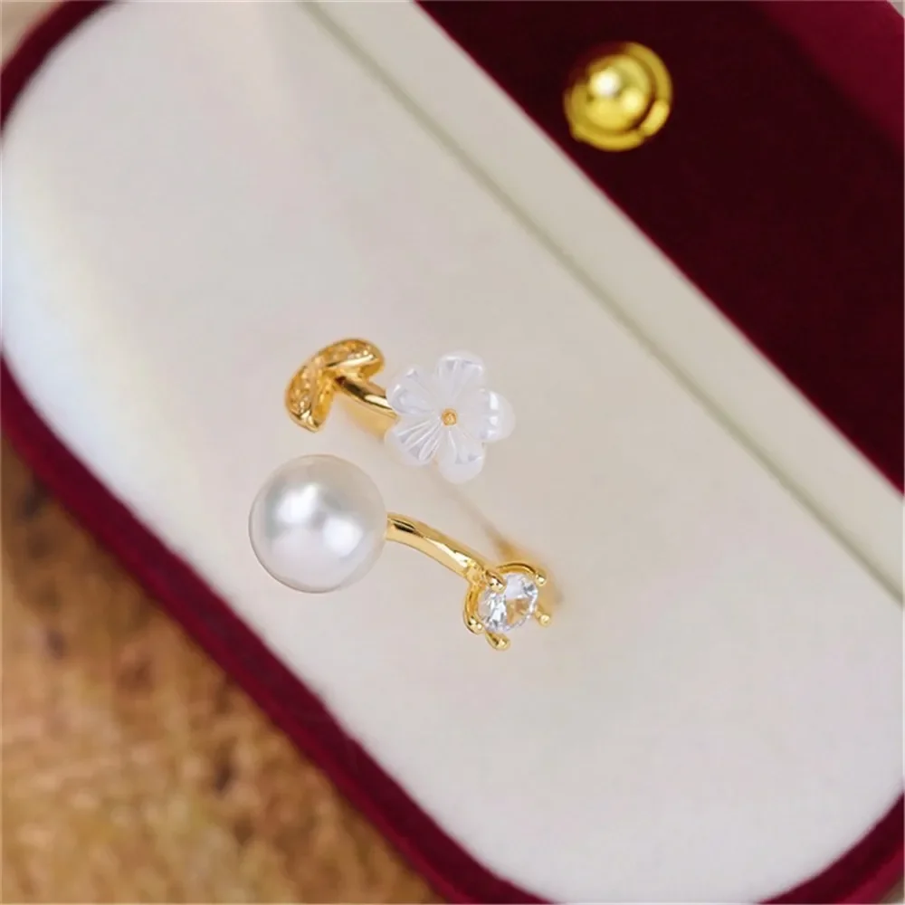 18-каратное золото сделай сам ручное кольцо паста для лица полуотверстие бусина