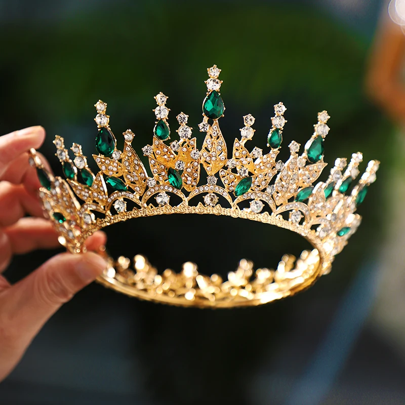 

Bride Luxury Round Crown Artificial Crystal Romantic Birthday Party