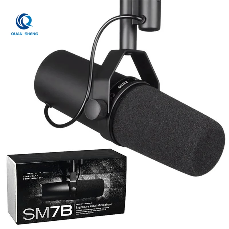 

Кардиоидный Студийный микрофон SM7B, регулируемая частотная характеристика, запись, подкастирование, динамический вокальный микрофон SM7B