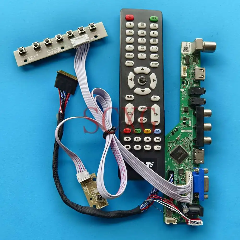 

Fit N140BGE-L43 USB HDMI-Compatible VGA AV LVDS 40 Pin 14" TV Analog Signal Kit DIY 1366 768 Matrix LCD Control Driver Board