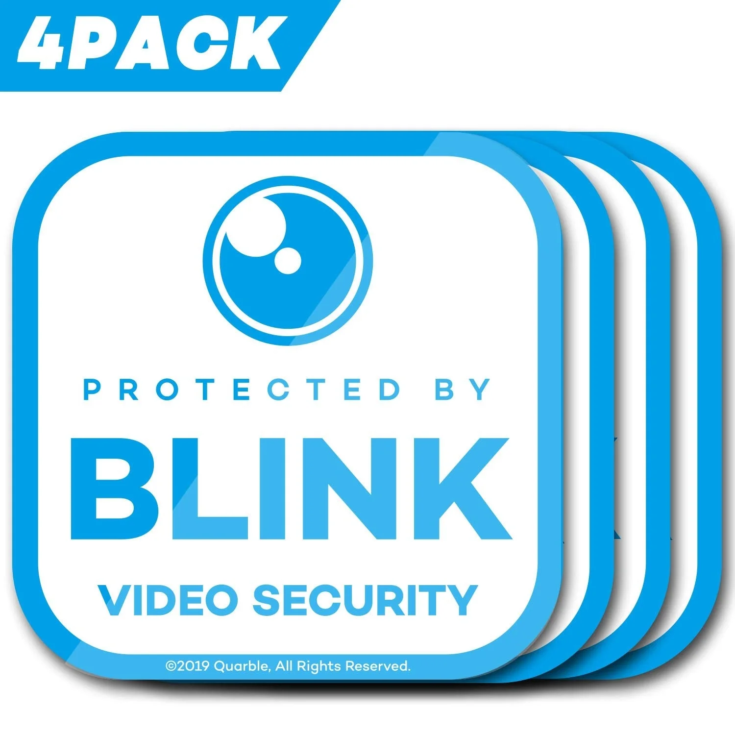 4xWaterproof Window Decals for Blink XT Camera Home Security System-4pack (Blue)