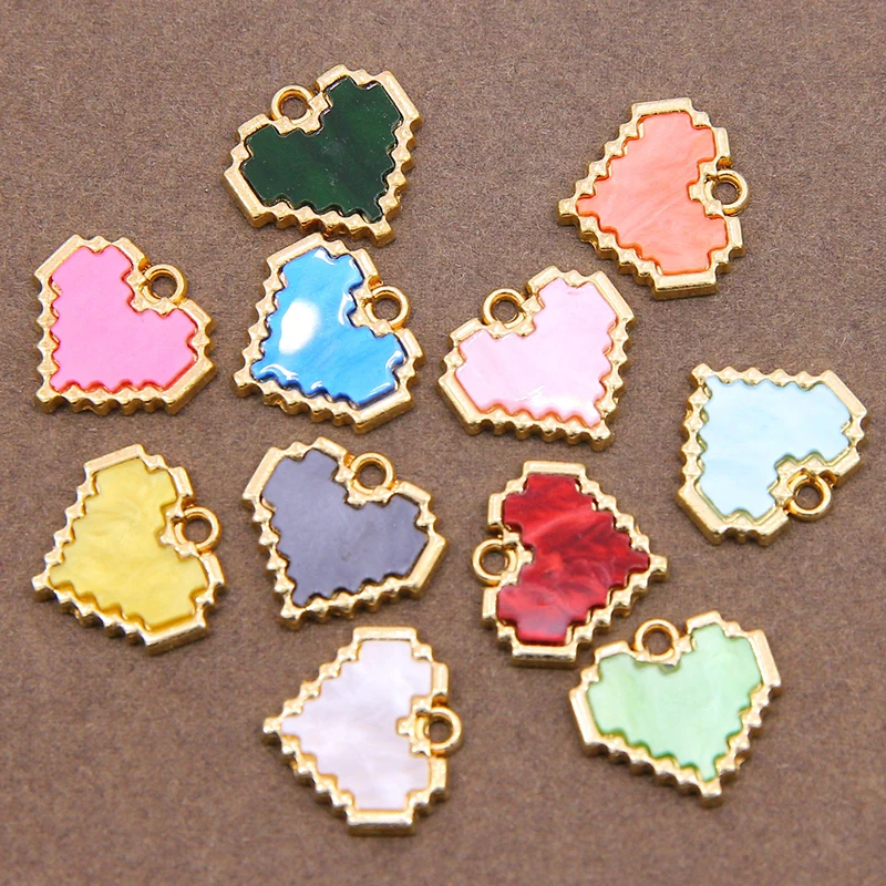 

6 шт., 16*15 мм, в форме сердца с кольцом, «сделай сам», ювелирные изделия, браслет, ожерелье, аксессуары Стразы, акриловые подвески, украшения, ре...