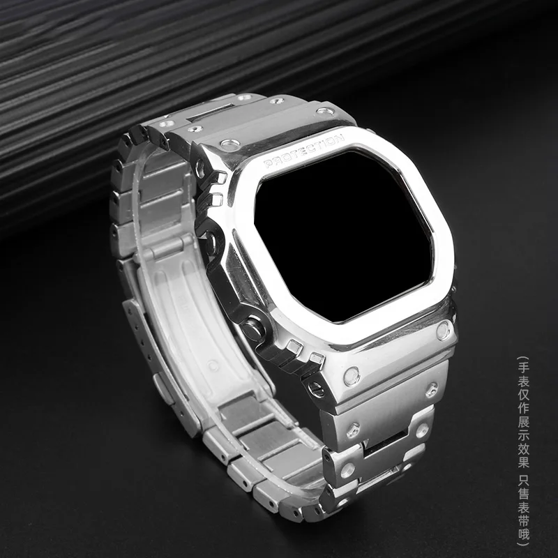 Ремешок для часов из нержавеющей стали Casio G-SHOCK DW5600 GW-M5610 GA2100 GM5600 GM2100 Series мужской