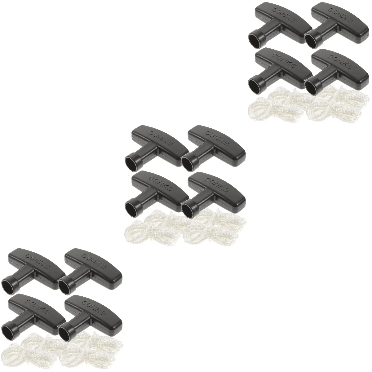 

12 Sets Starter Rope Cord Starter Recoil With Handle Grip For Lawnmower