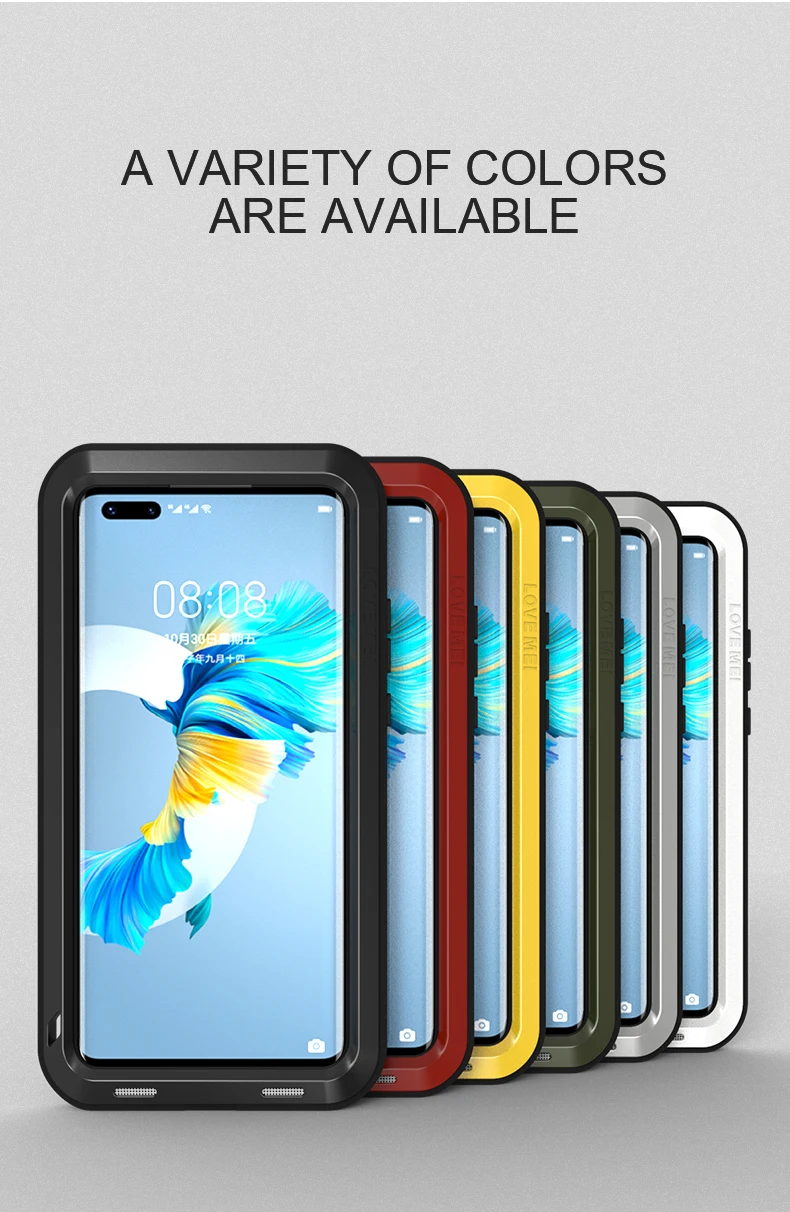 

Hot Metal Case For Huawei Mate 40 Heavy Duty Protection Shockproof Anti-Fall Rugged Armor CASE Cover For Huawei Mate 40