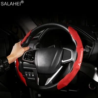 car emblem steering wheel cover anti slip for mitsubishi asx lancer 10 9 outlander pajero l200 galant eclipse colt 6 accessories
