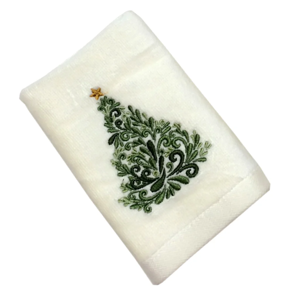 

1pc Face Towel Christmas Cotton Towels Bathroom Washcloths Christmas Wash Cloth Dish Cleaning Cloth Dish Cleaning Towels