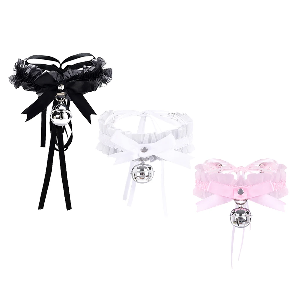

Ladies Gothic Vintage Choker Chain Lace Choker Necklace with Bells
