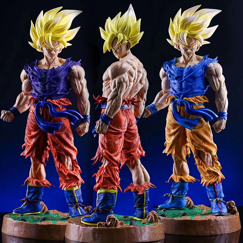 Figurine Dragon Ball Z GK Son Goku 46cm  Figurine d'action Super Saiyan en PVC  Statue de Collection